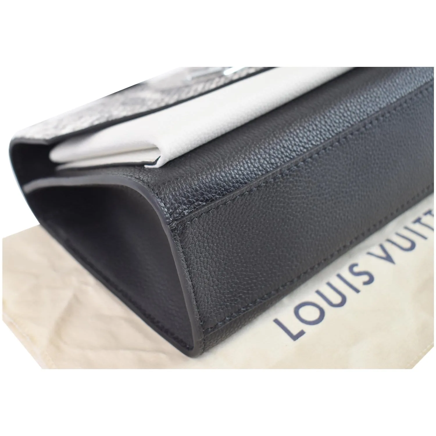 LOUIS VUITTON MyLockme BB Python Leather Crossbody Bag Black