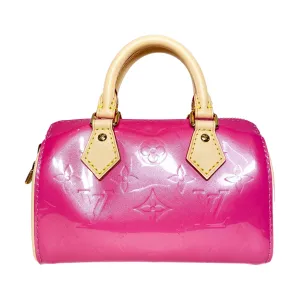 Louis Vuitton Neon Pink Patent Monogram Nano Speedy