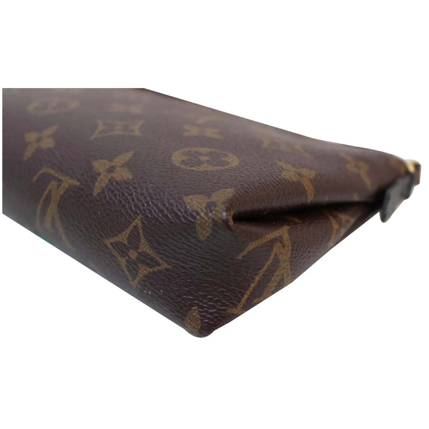 LOUIS VUITTON Pallas Monogram Canvas Clutch Crossbody Bag Brown