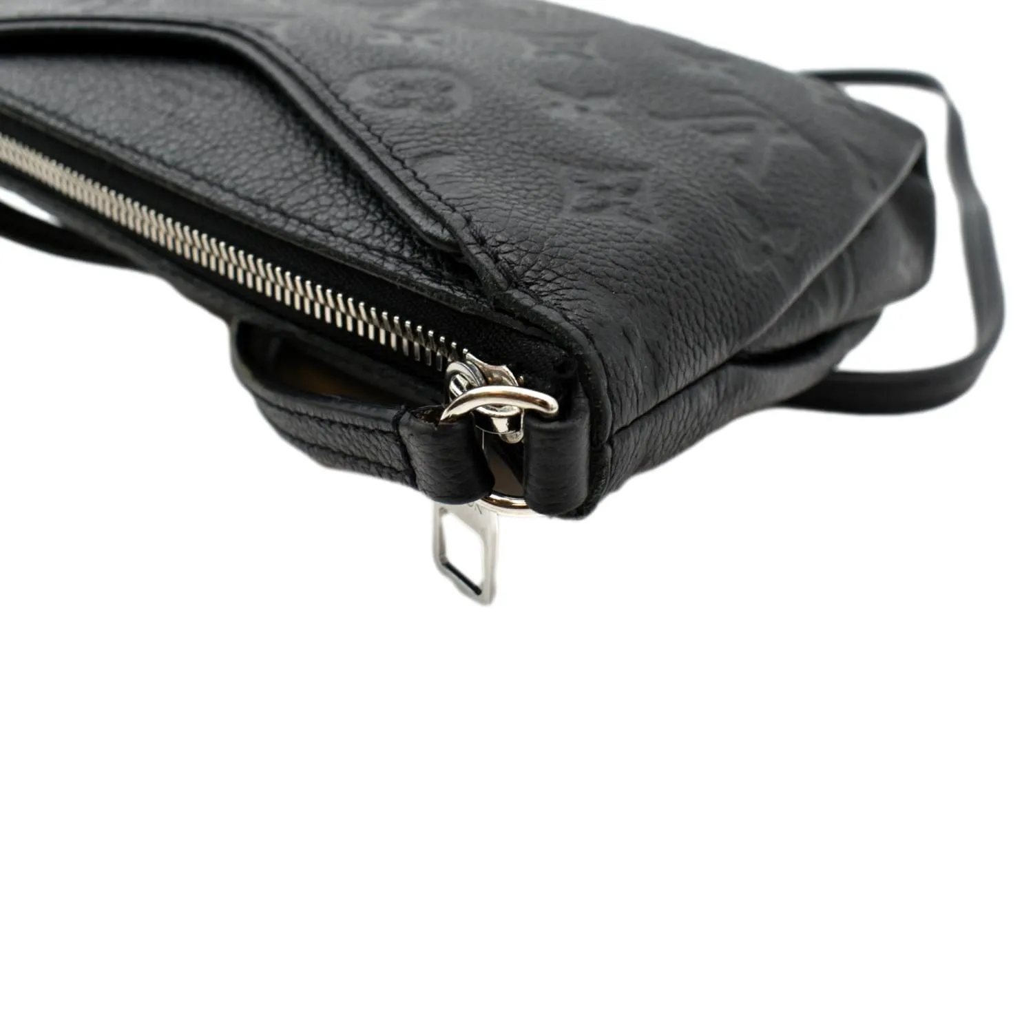 LOUIS VUITTON Pallas Monogram Empreinte Clutch Crossbody Bag Black