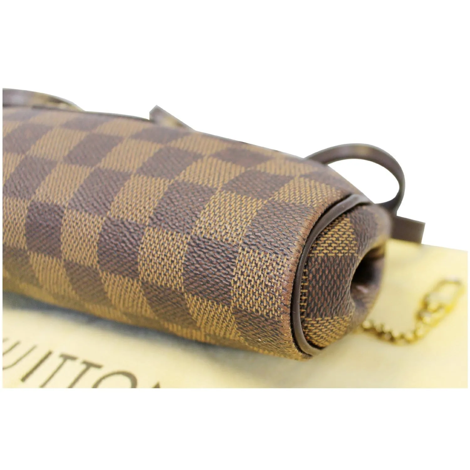 LOUIS VUITTON Pochette Eva Damier Ebene Shoulder Crossbody Bag