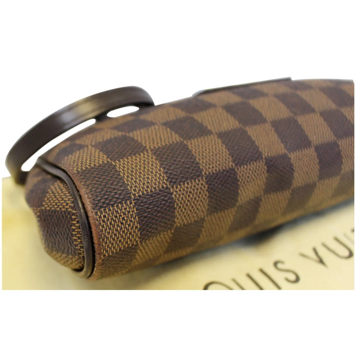 LOUIS VUITTON Pochette Eva Damier Ebene Shoulder Crossbody Bag