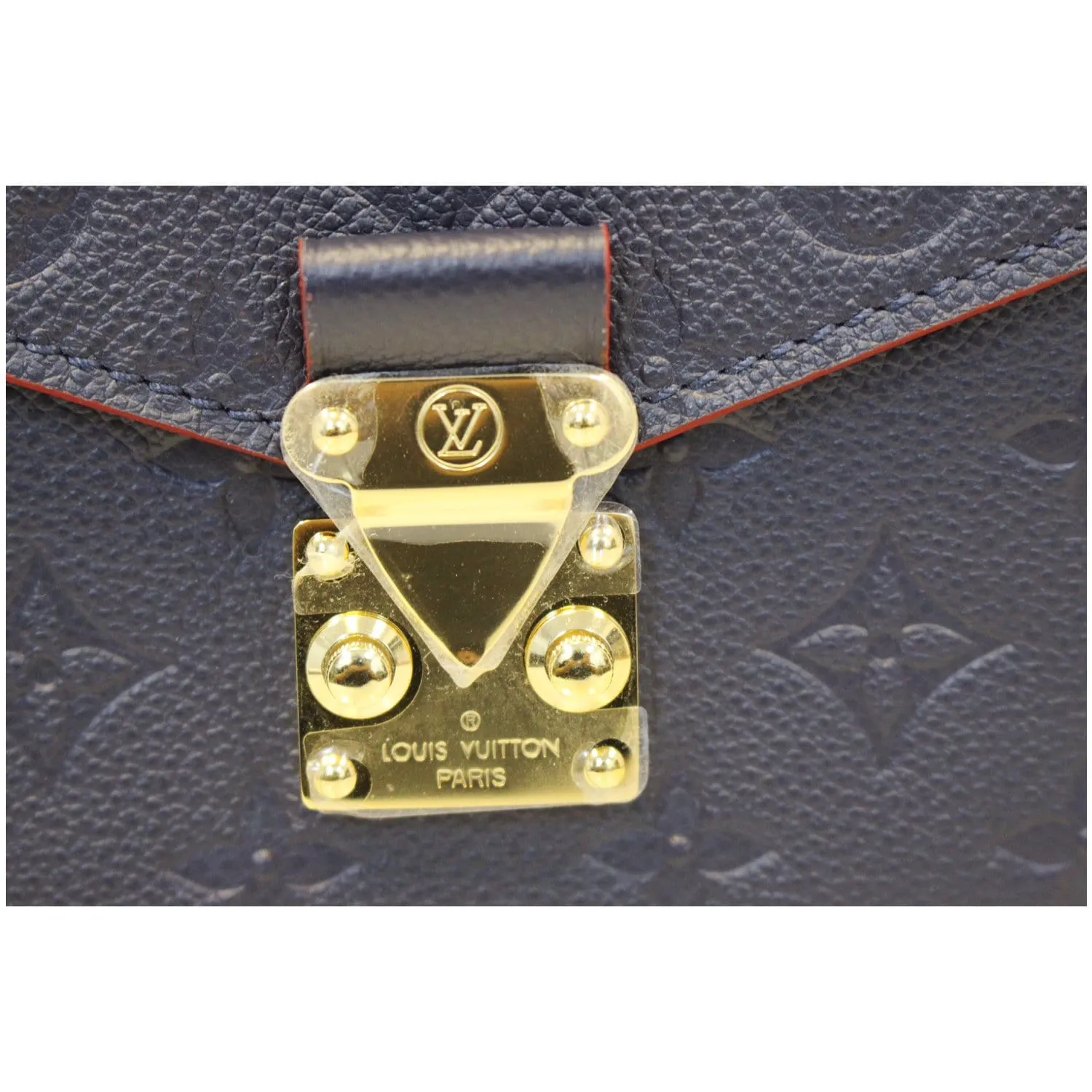 LOUIS VUITTON Pochette Metis Monogram Empreinte Shoulder Bag Marine Rouge