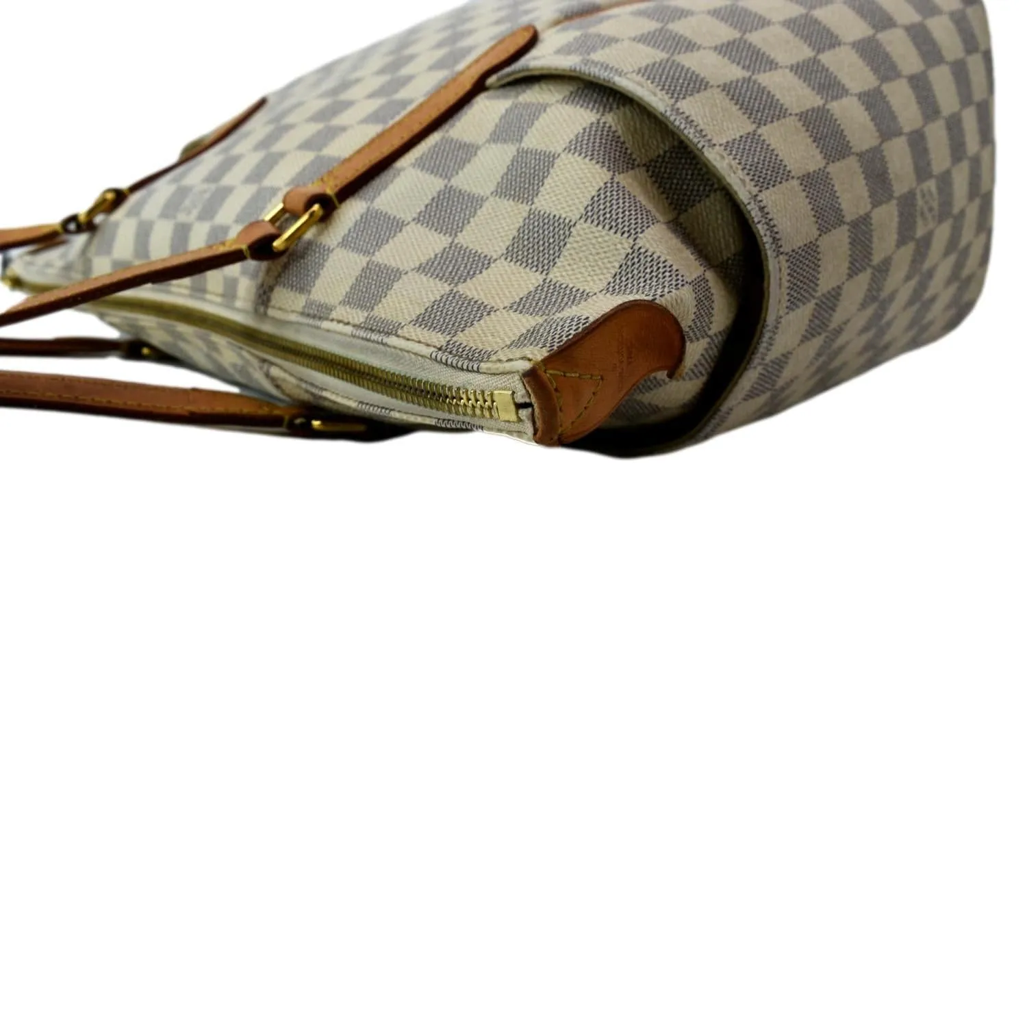 LOUIS VUITTON Totally MM Damier Azur Shoulder Bag White