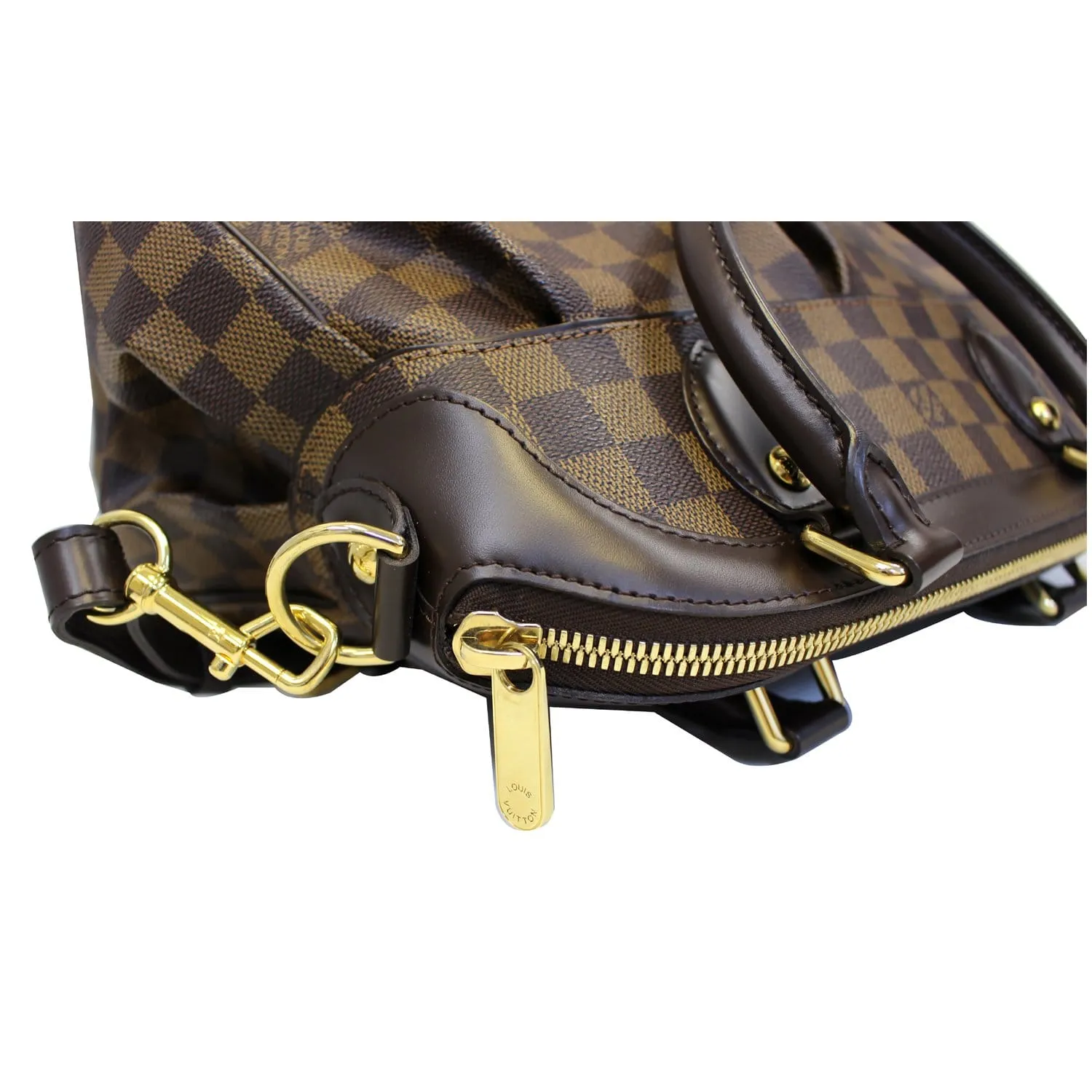 LOUIS VUITTON Trevi PM Damier Ebene Shoulder Bag Brown