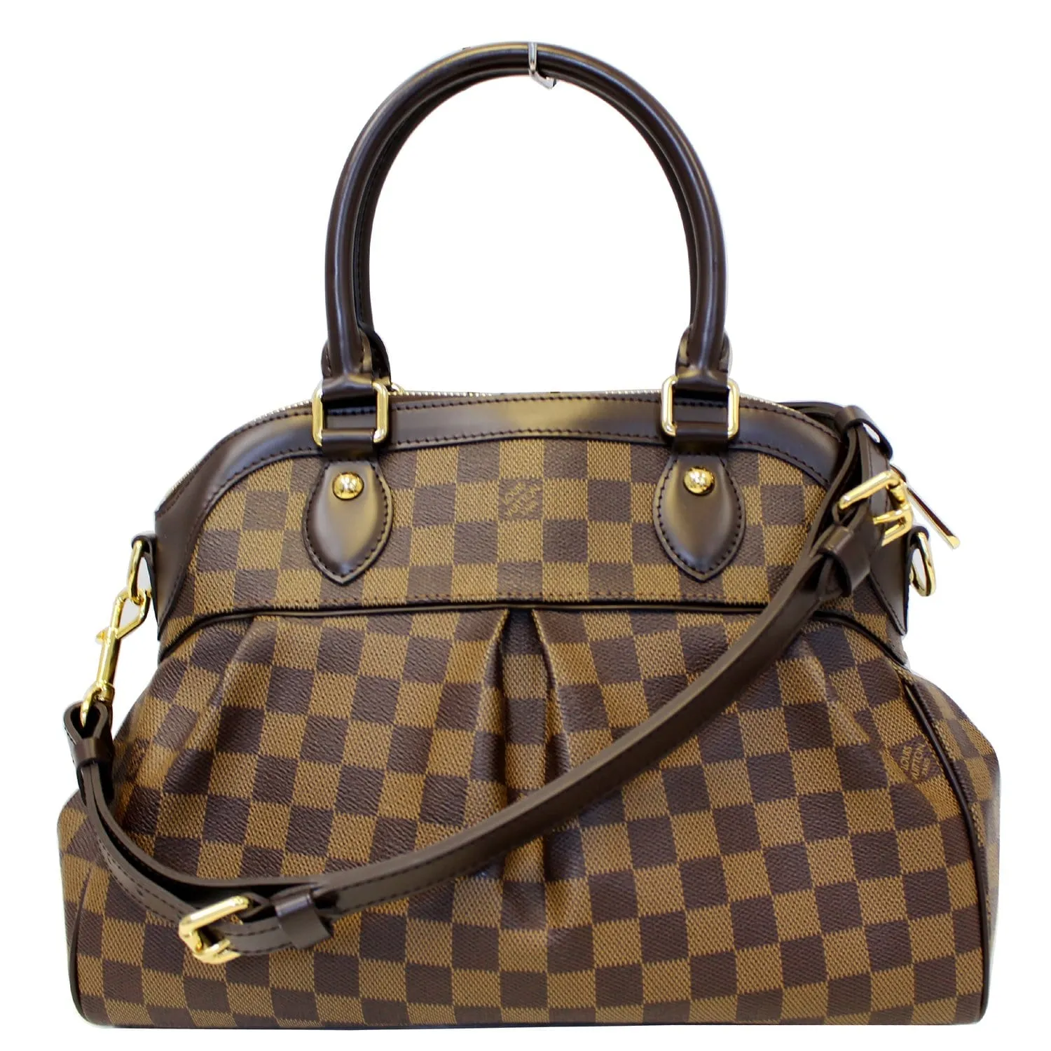 LOUIS VUITTON Trevi PM Damier Ebene Shoulder Bag Brown