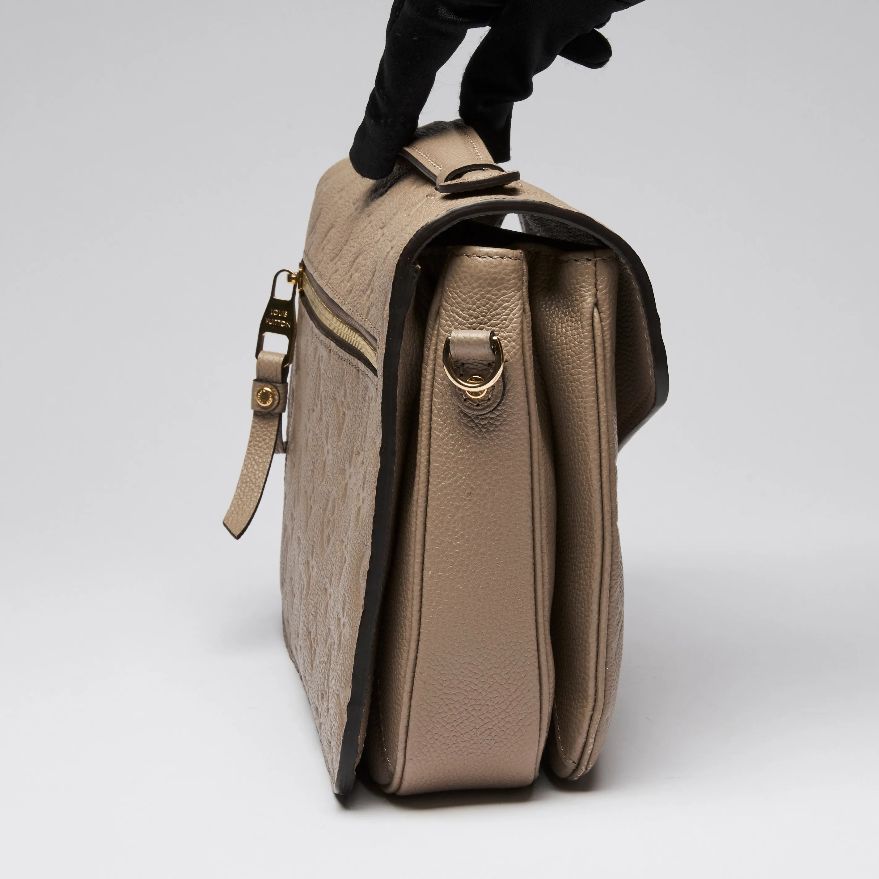 Louis Vuitton Turtledove Monogram Empriente Leather Pochette Metis Bag
