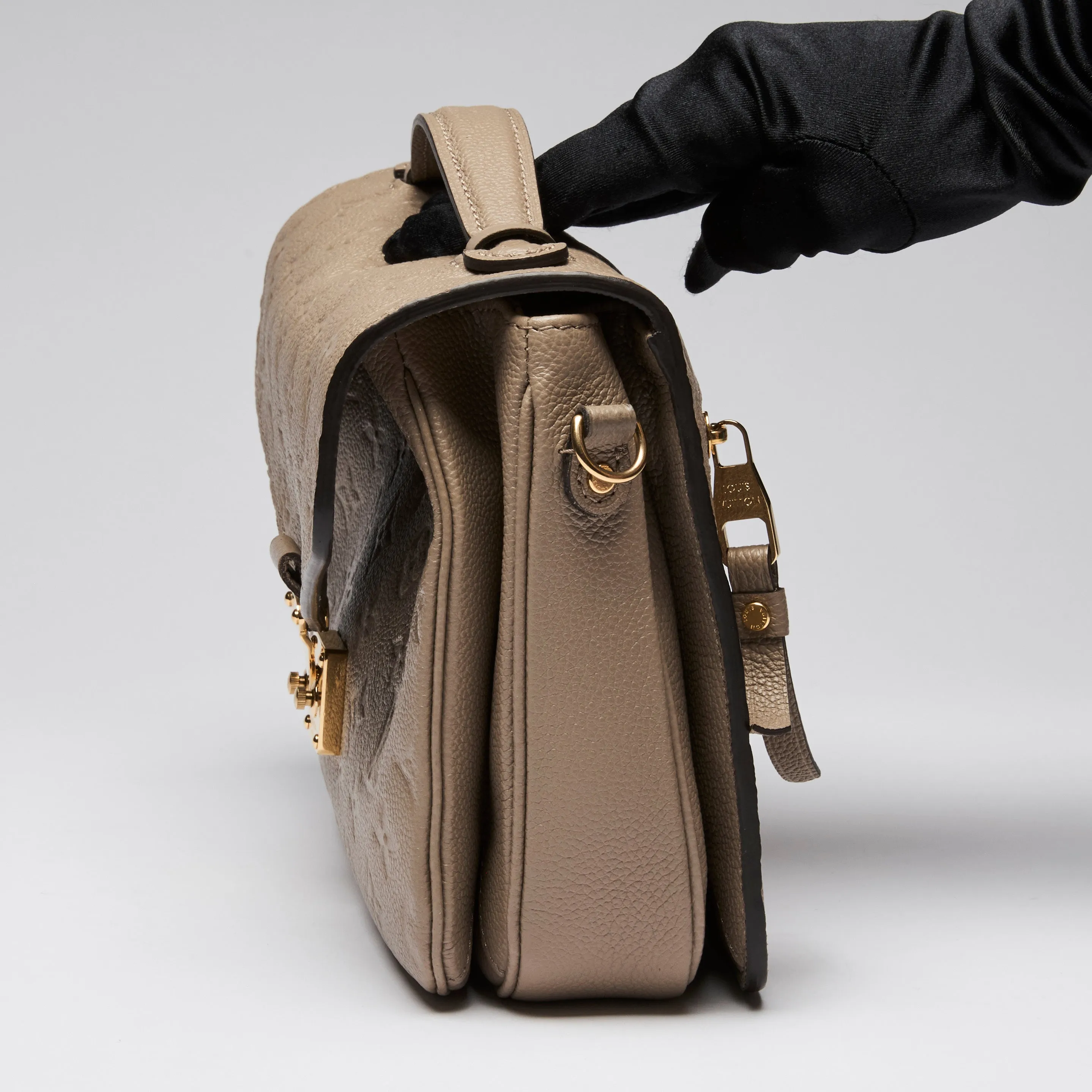 Louis Vuitton Turtledove Monogram Empriente Leather Pochette Metis Bag