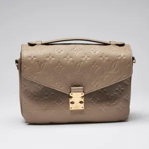 Louis Vuitton Turtledove Monogram Empriente Leather Pochette Metis Bag