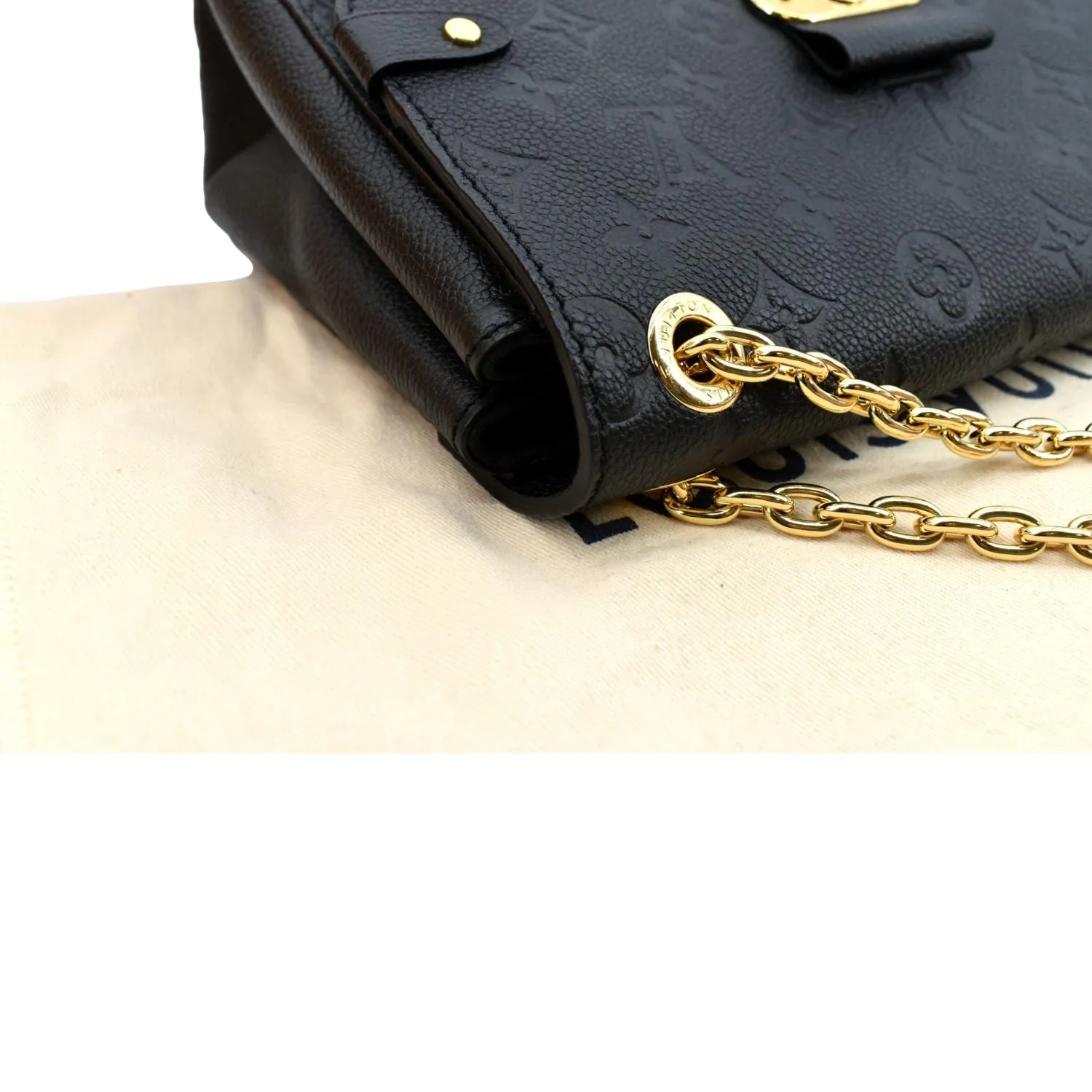 LOUIS VUITTON Vavin PM Monogram Empreinte Leather Shoulder Bag Black  - New Year Deals