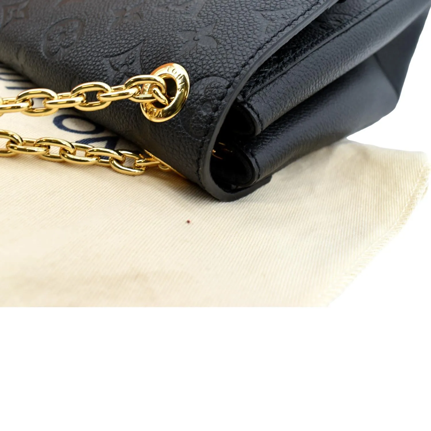 LOUIS VUITTON Vavin PM Monogram Empreinte Leather Shoulder Bag Black  - New Year Deals