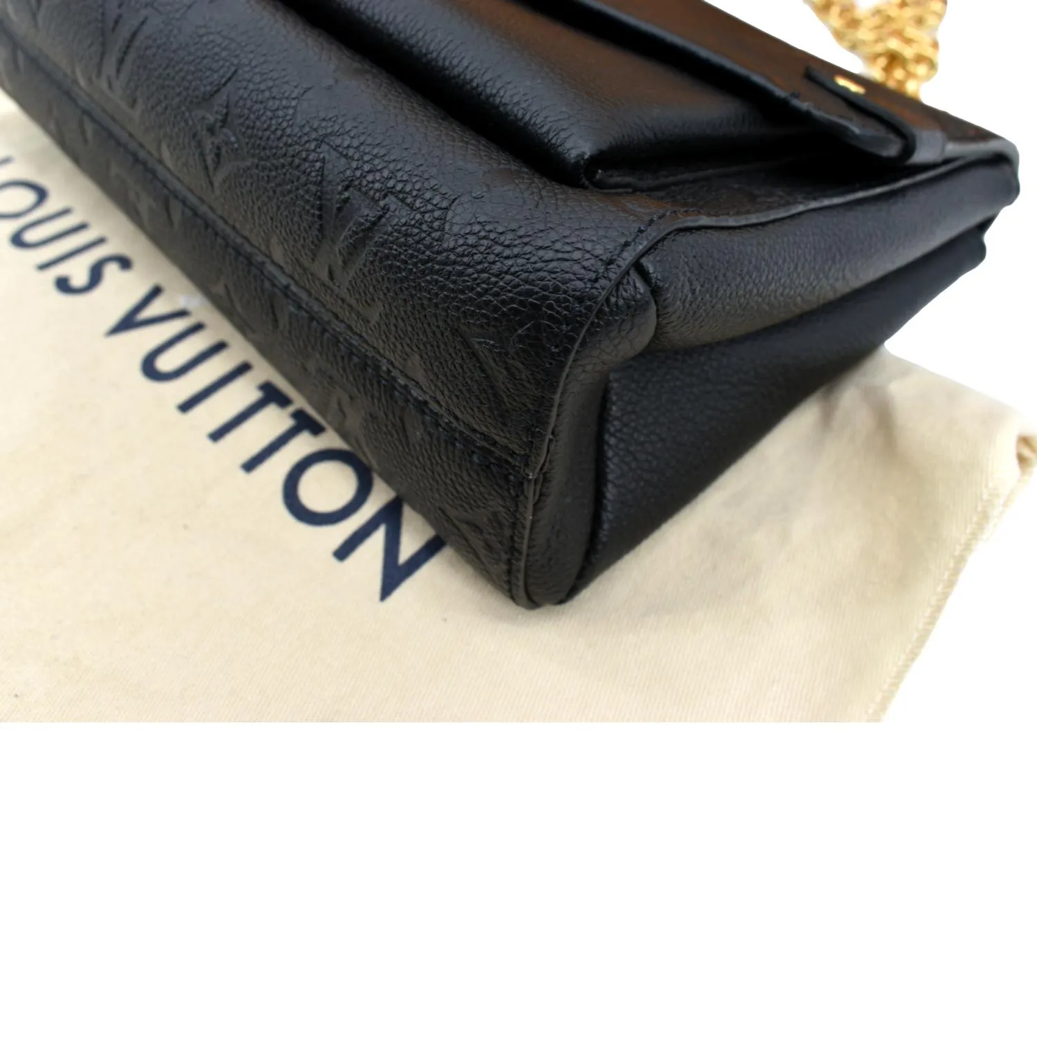 LOUIS VUITTON Vavin PM Monogram Empreinte Leather Shoulder Bag Black  - New Year Deals