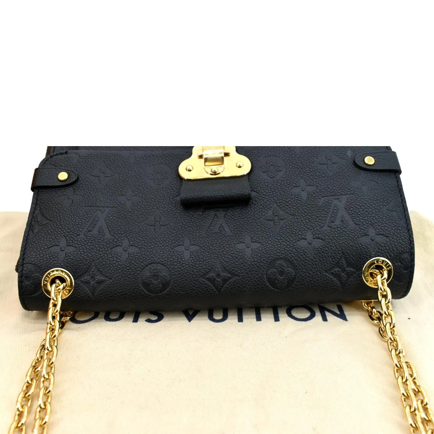 LOUIS VUITTON Vavin PM Monogram Empreinte Leather Shoulder Bag Black  - New Year Deals