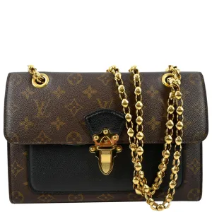 LOUIS VUITTON Victoire Monogram Canvas Crossbody Bag Black