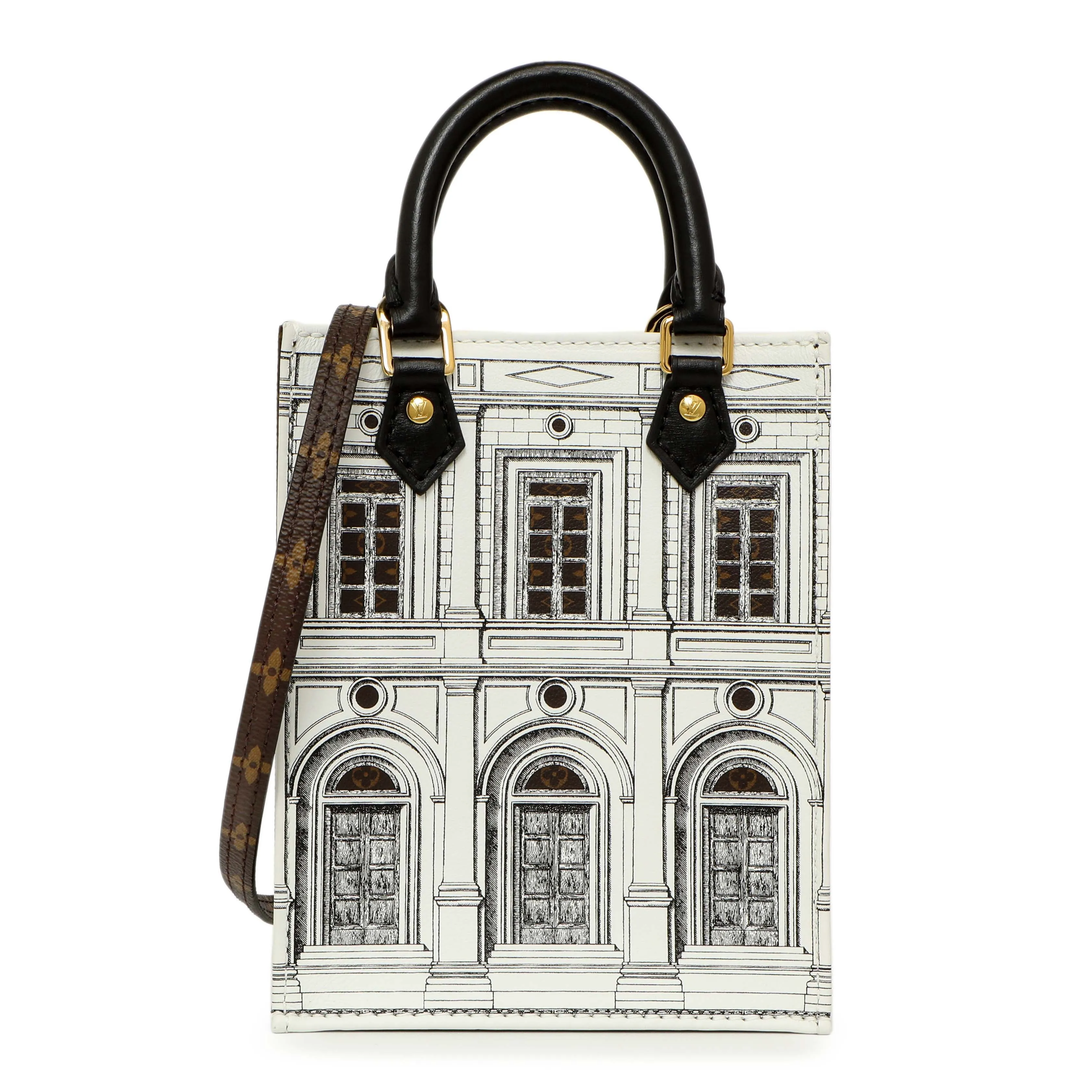 Louis Vuitton X Fornasetti Calfskin Architettura Petit Sac Plat