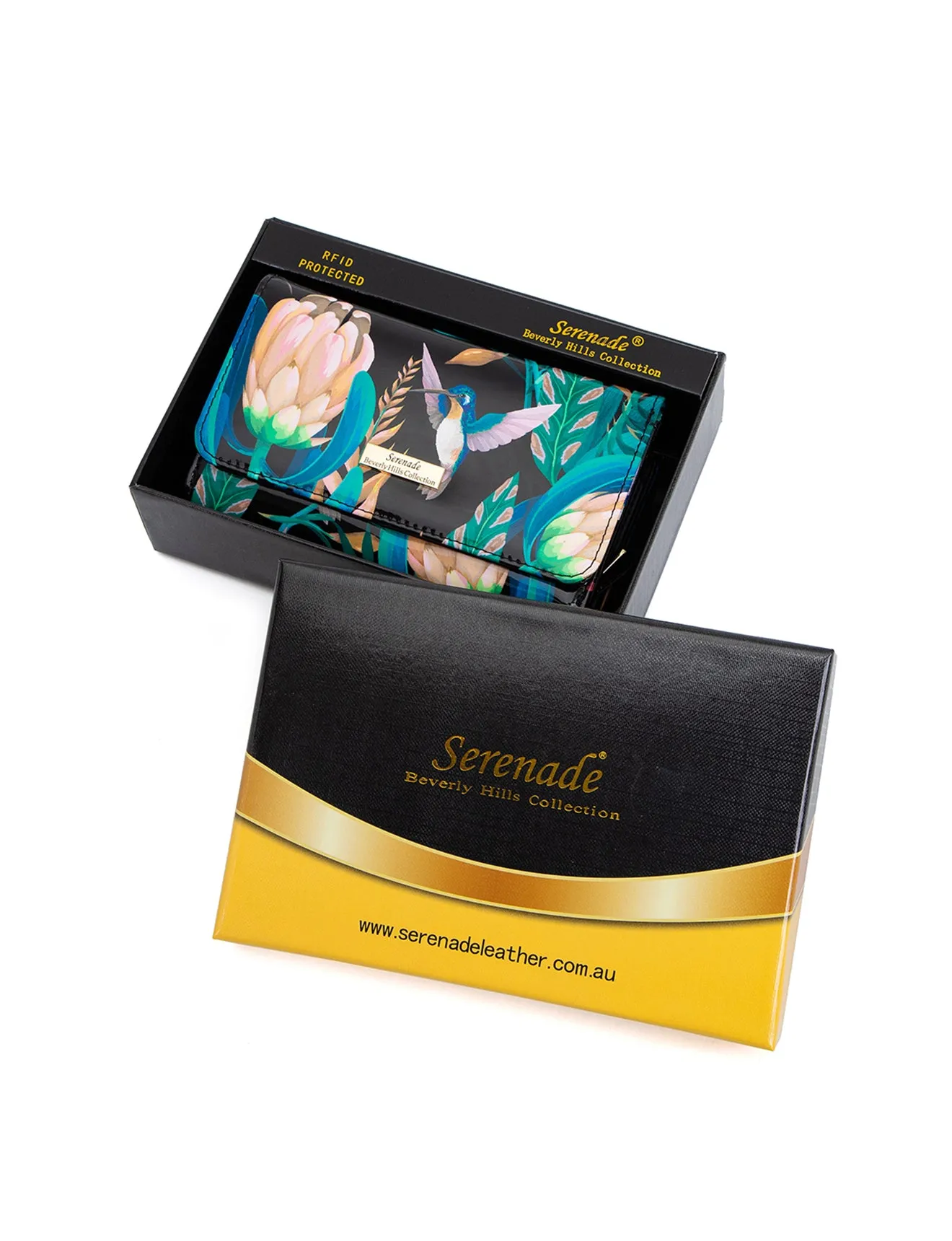 LULU MEDIUM PATENT LEATHER WALLET WITH RFID- WSF1102- SALE