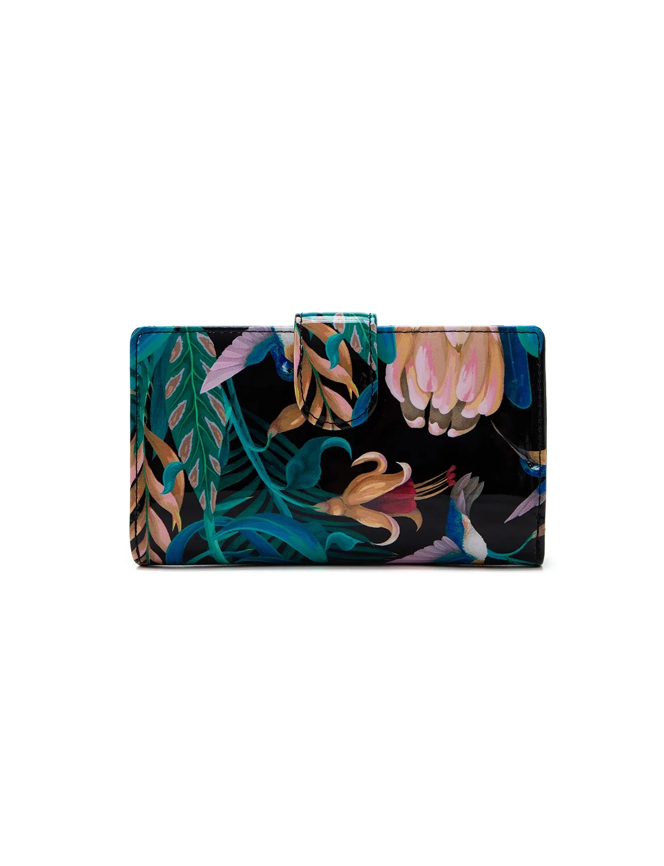 LULU MEDIUM PATENT LEATHER WALLET WITH RFID- WSF1102- SALE