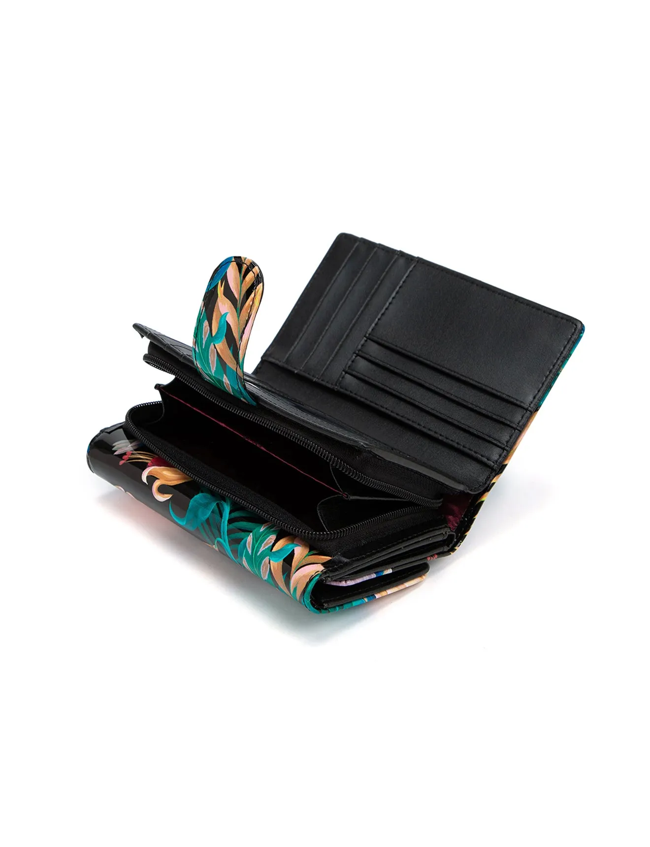 LULU MEDIUM PATENT LEATHER WALLET WITH RFID- WSF1102- SALE