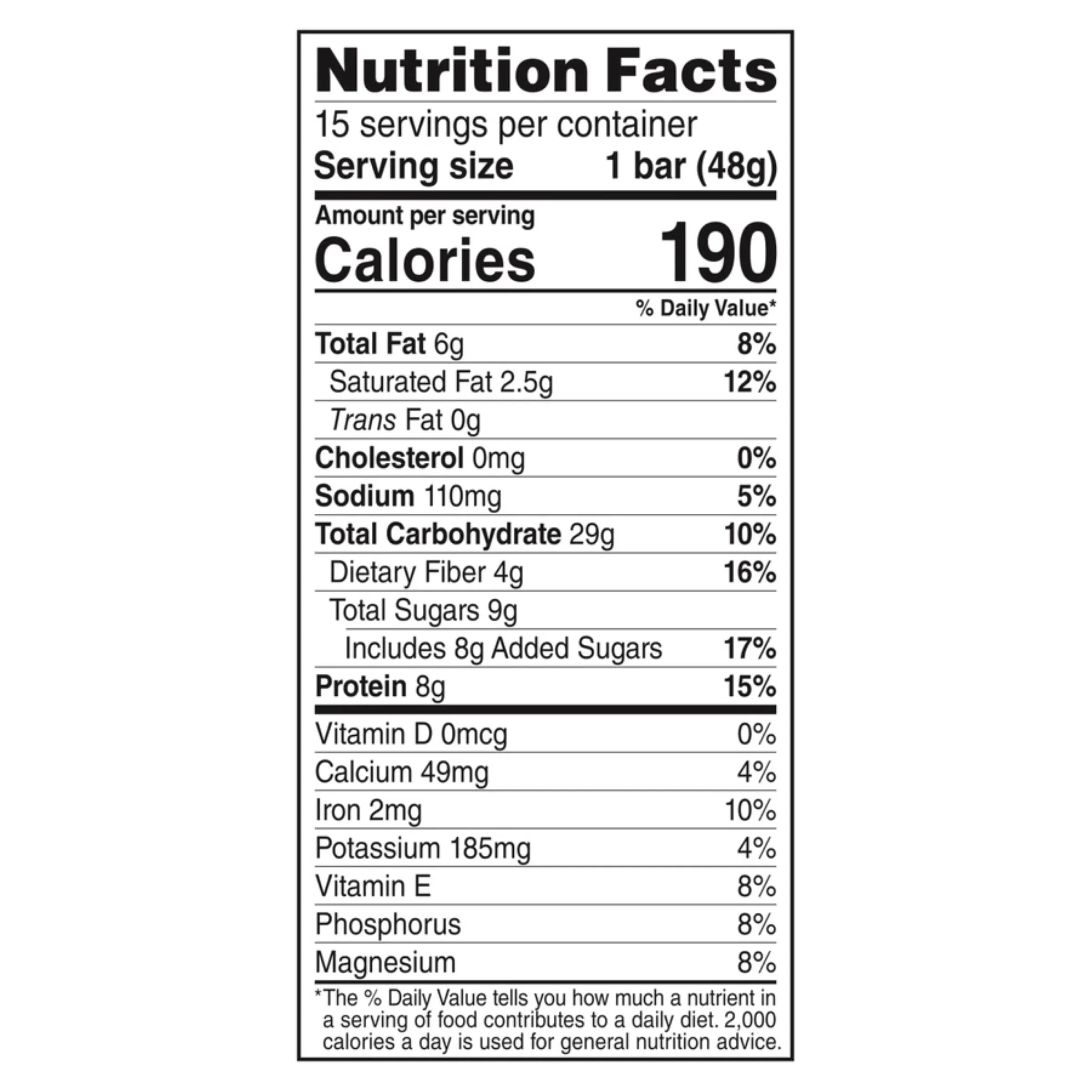 LUNA BAR Snack Bars, Gluten Free, Chocolate Cupcake Flavor, 15 Ct, 1.69 oz