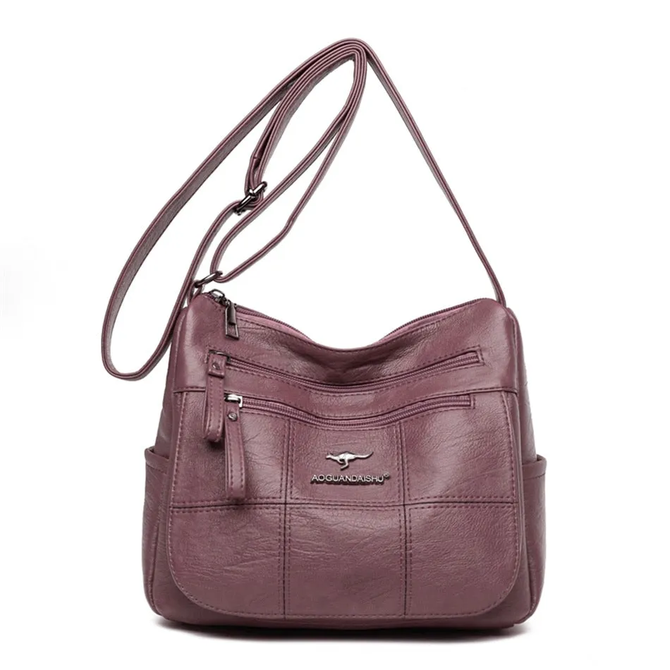 Many Pockets Shoulder Crossbody Handbag