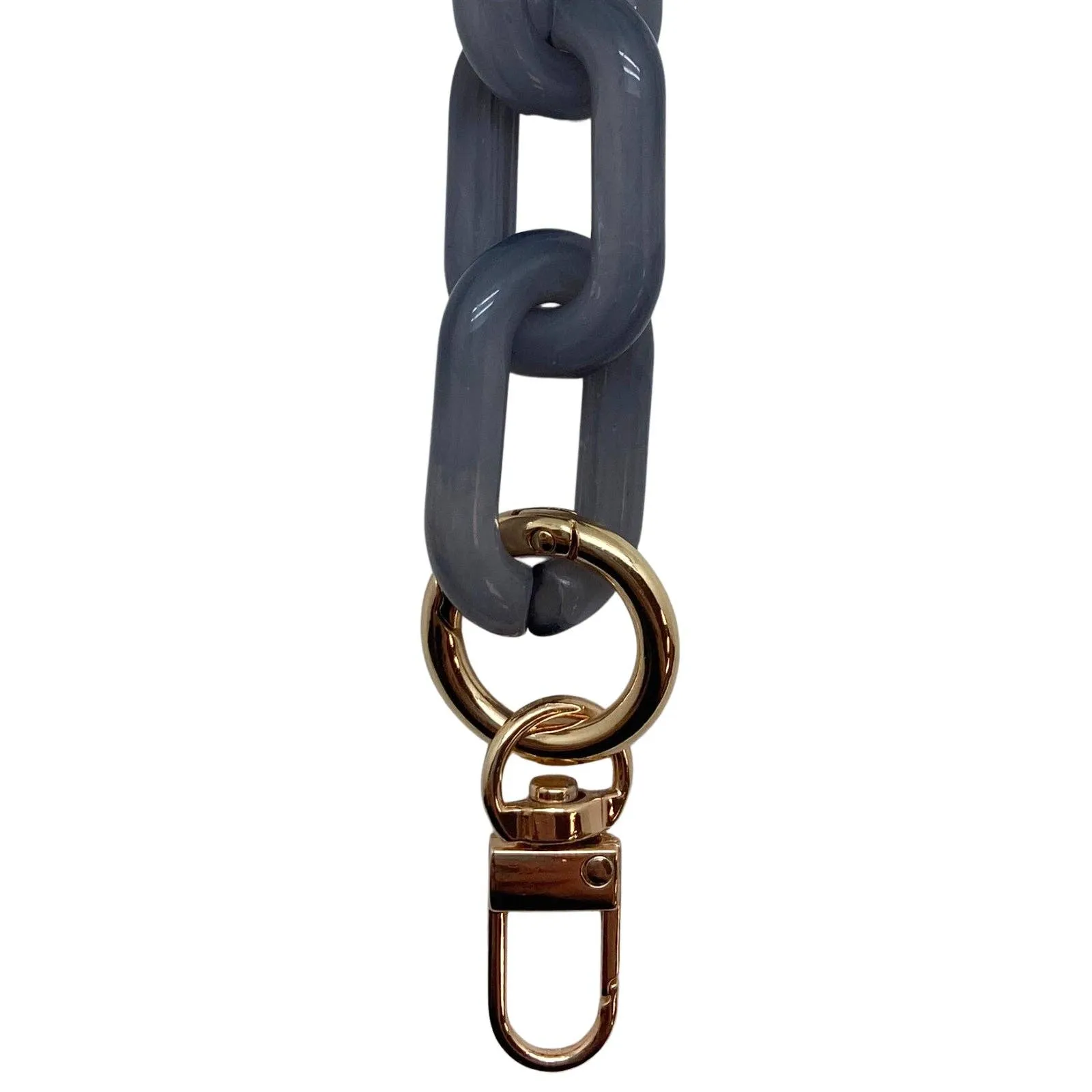 Marble & Frosted Acrylic Chain -Crossbody 47.25 inches / Marble Butter