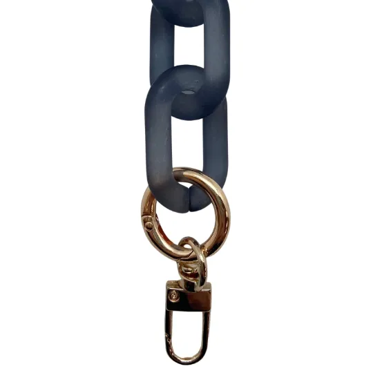 Marble & Frosted Acrylic Chain -Crossbody 47.25 inches / Marble Butter