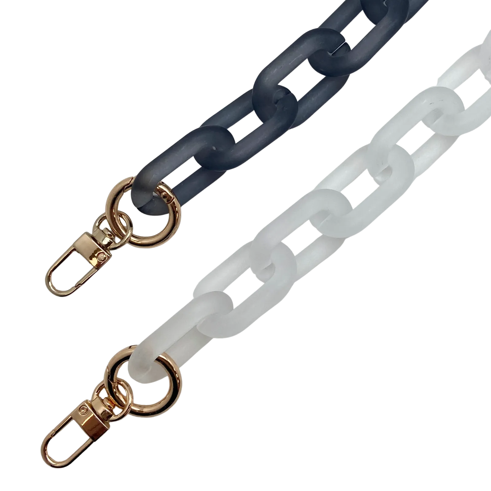 Marble & Frosted Acrylic Chain -Crossbody 47.25 inches / Marble Butter