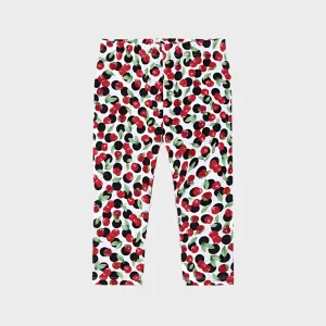 Mayoral Girls Cherry Leggings - Red