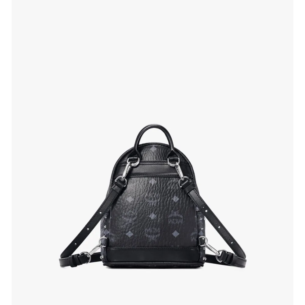 MCM Stark Bebe Boo Backpack in Studded Outline Visetos
