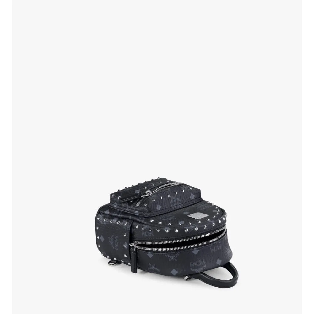 MCM Stark Bebe Boo Backpack in Studded Outline Visetos