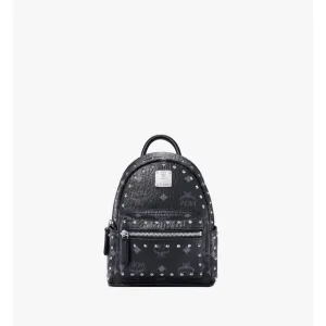 MCM Stark Bebe Boo Backpack in Studded Outline Visetos