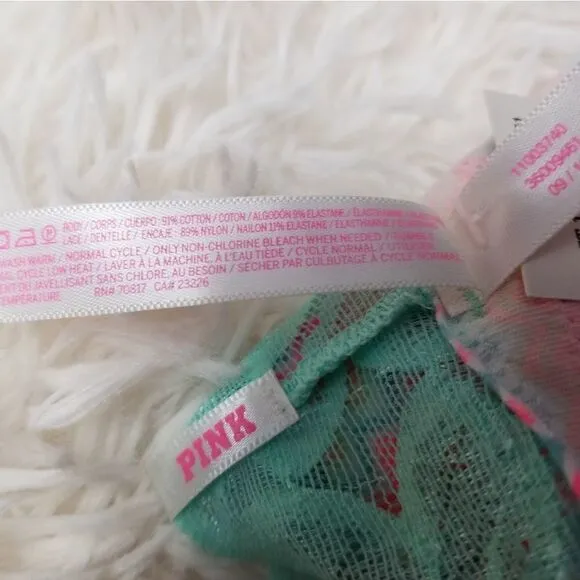MEDIUM PINK Victoria's Secret Bandeau Bralette Set