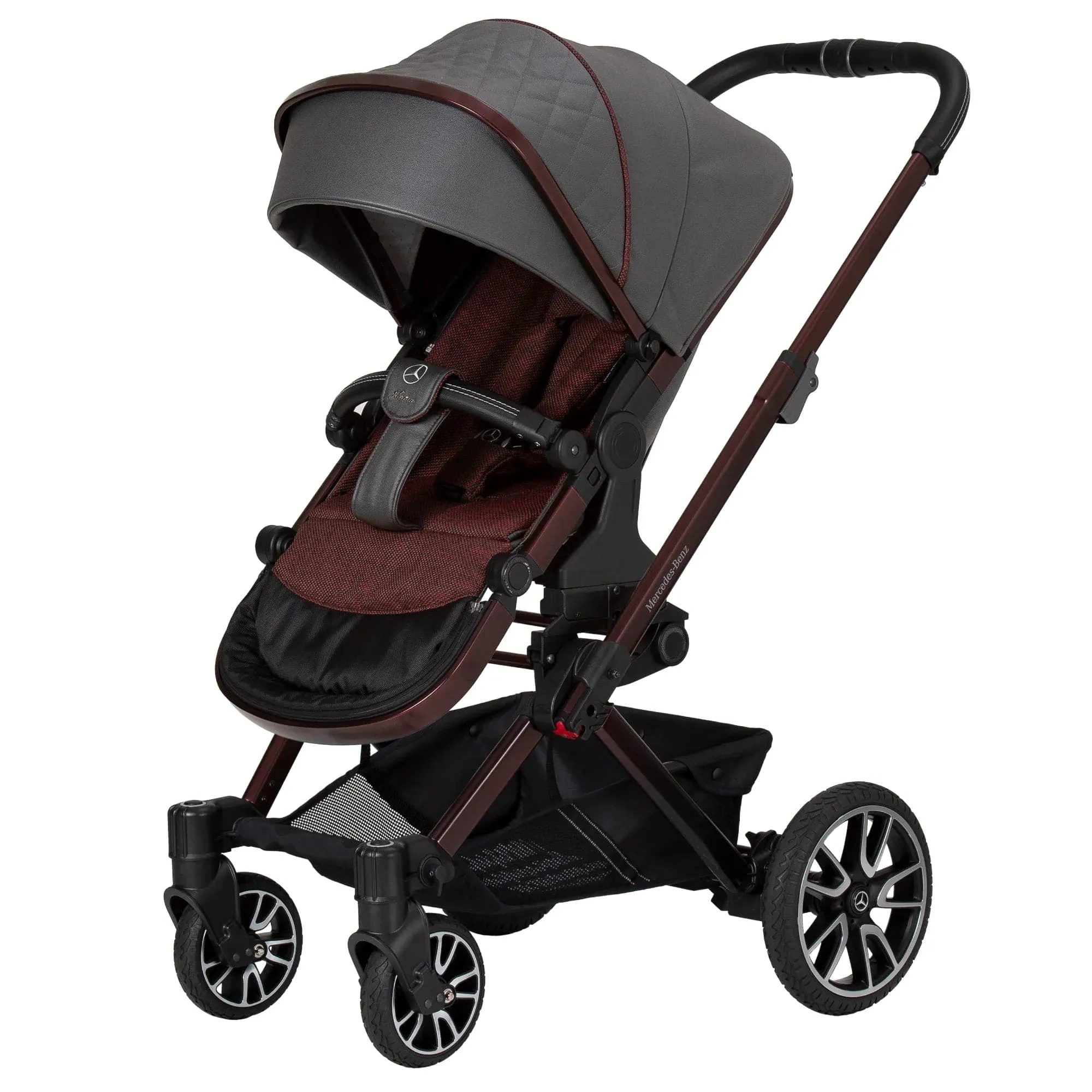 Mercedes Avantgarde GTX Stroller inc. Carrycot - Rubellit