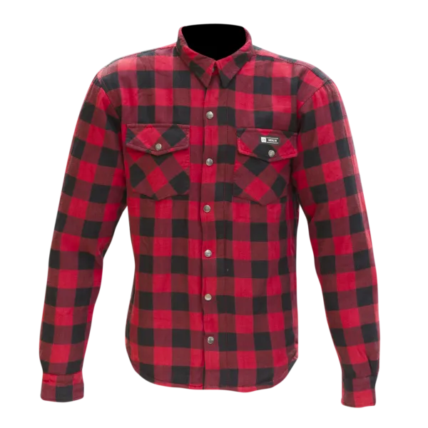 Merlin Axe Checkered Shirt - red