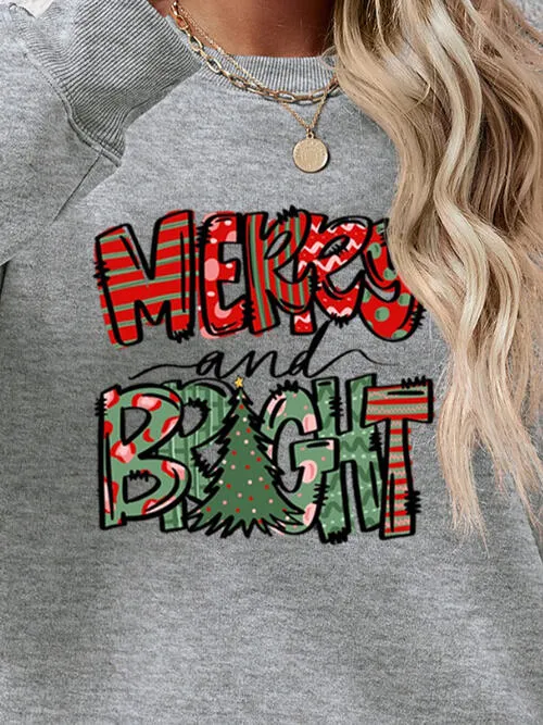 MERRY AND BRIGHT Long Sleeve Sweatshirt (9 Colors)