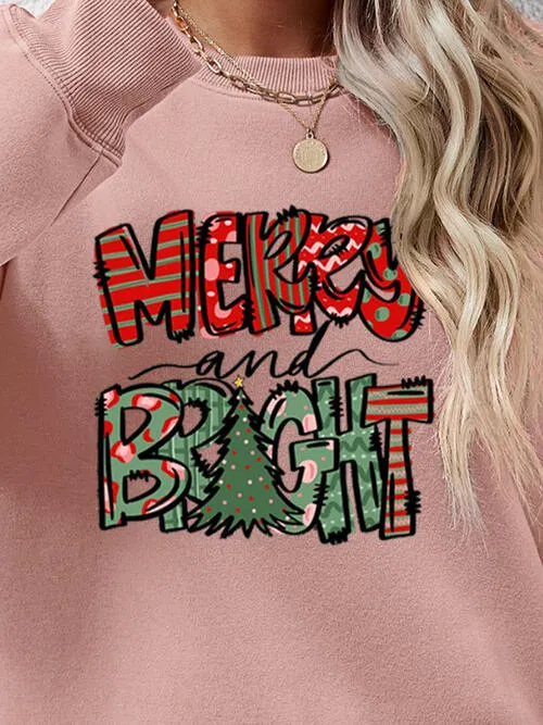 MERRY AND BRIGHT Long Sleeve Sweatshirt (9 Colors)