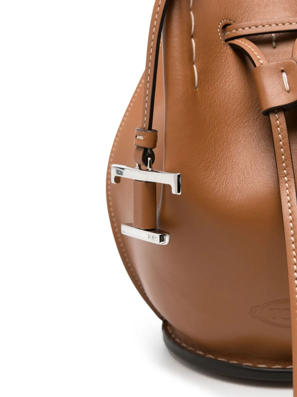 Mini leather bucket bag