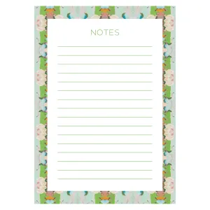 Monet's Garden Green Notepad