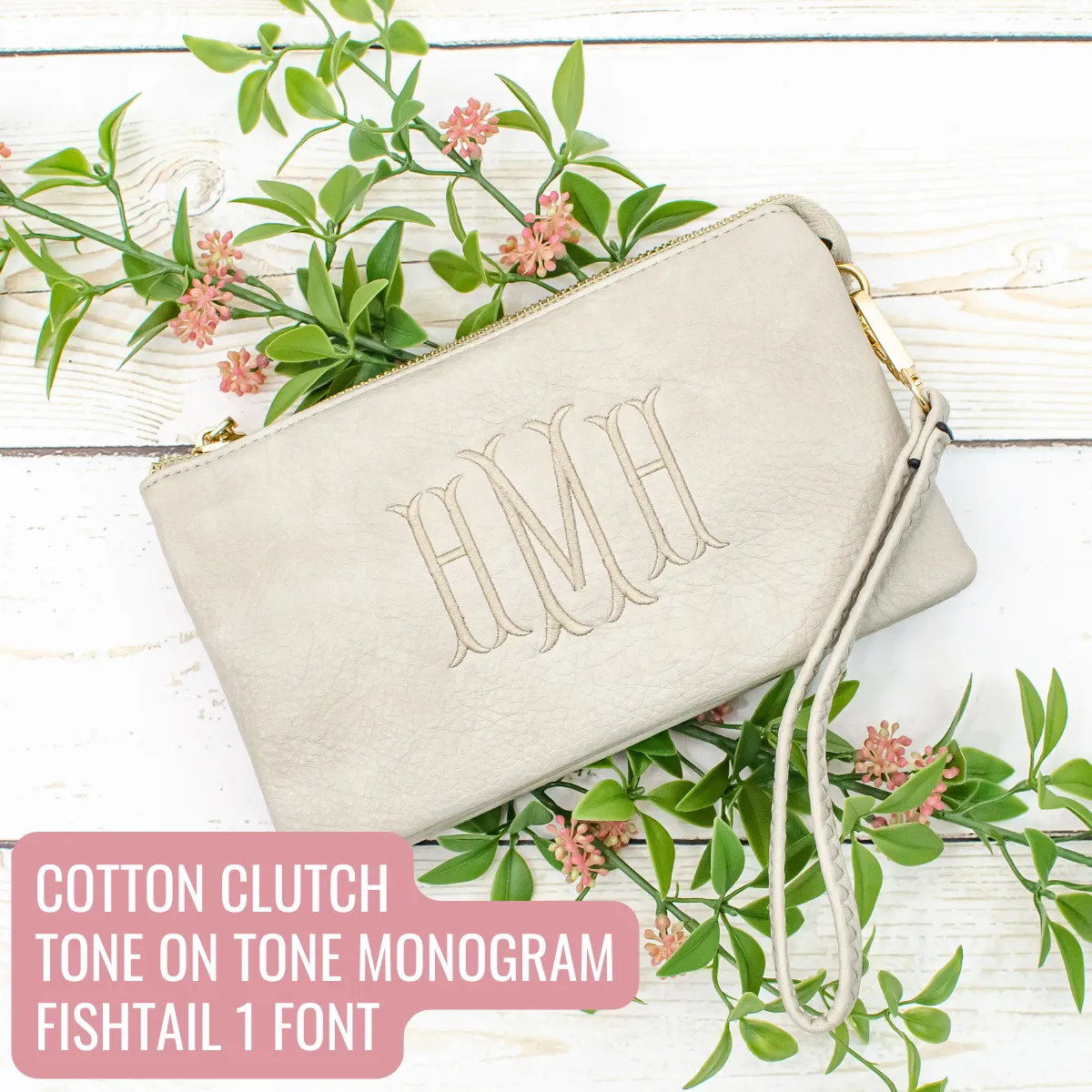 Monogrammed Vegan Leather Clutch 3 Compartment Crossbody Purse Bridesmaid Gift - 30  Colors