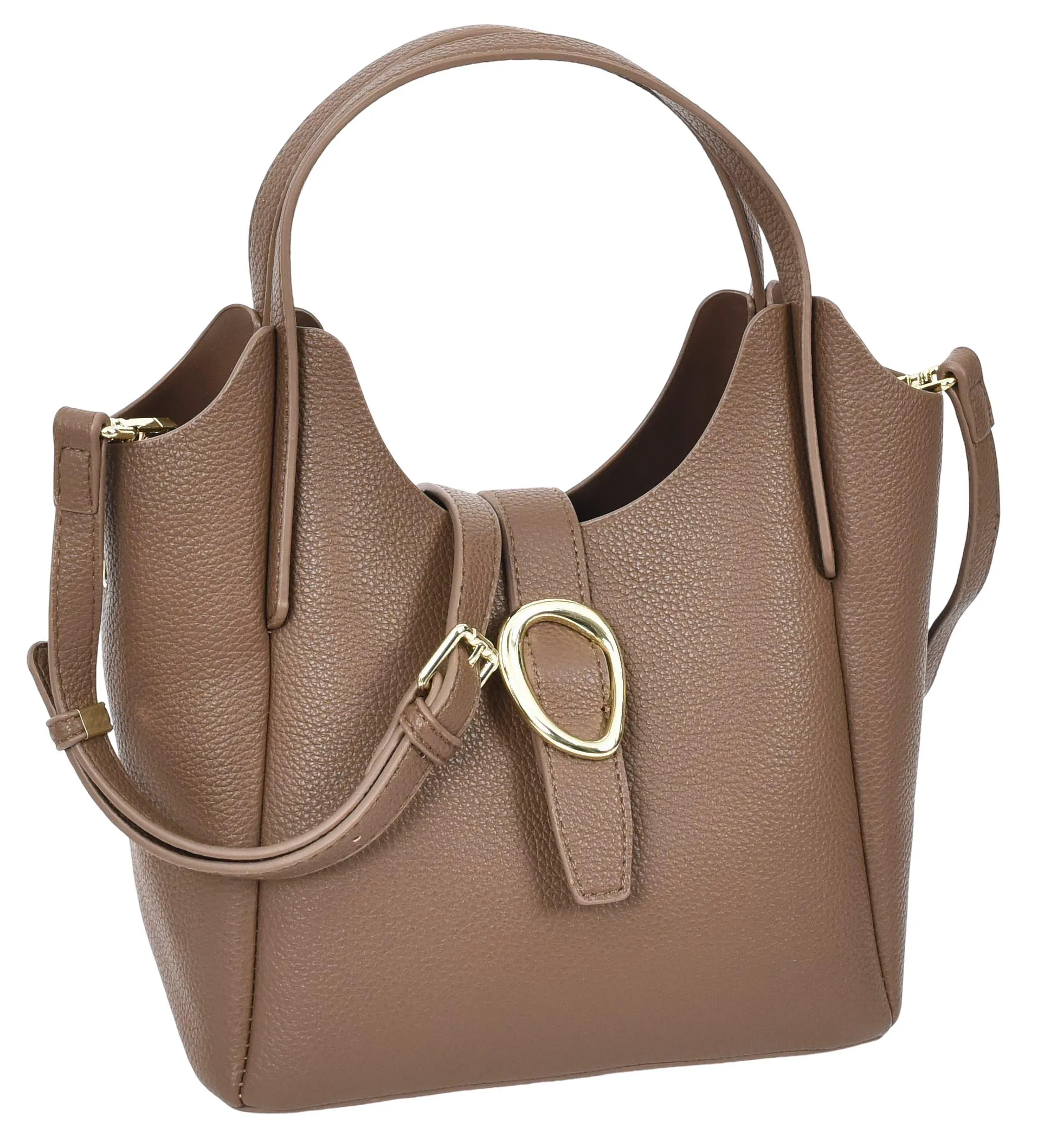 Montreal  Women's Small Faux Leather Shoulder Handbag Brown