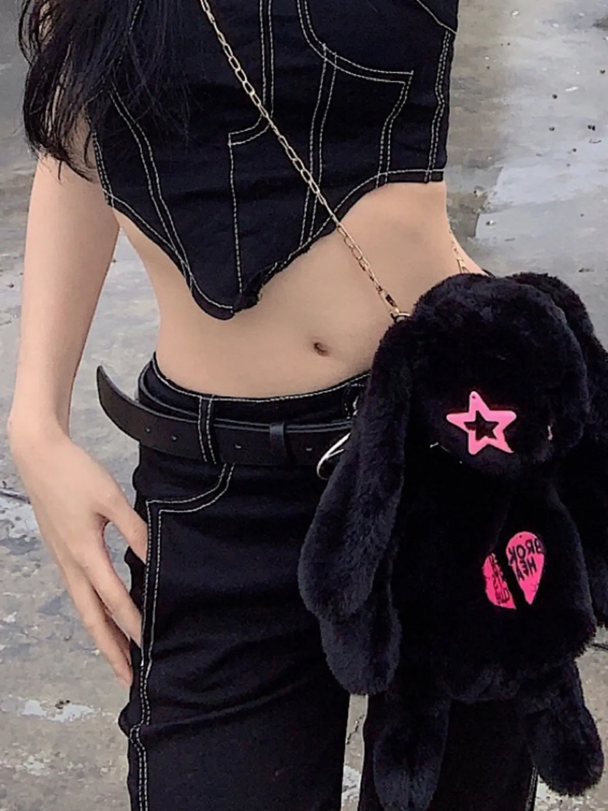 Mooncat Plush Bunny Crossbody Bag