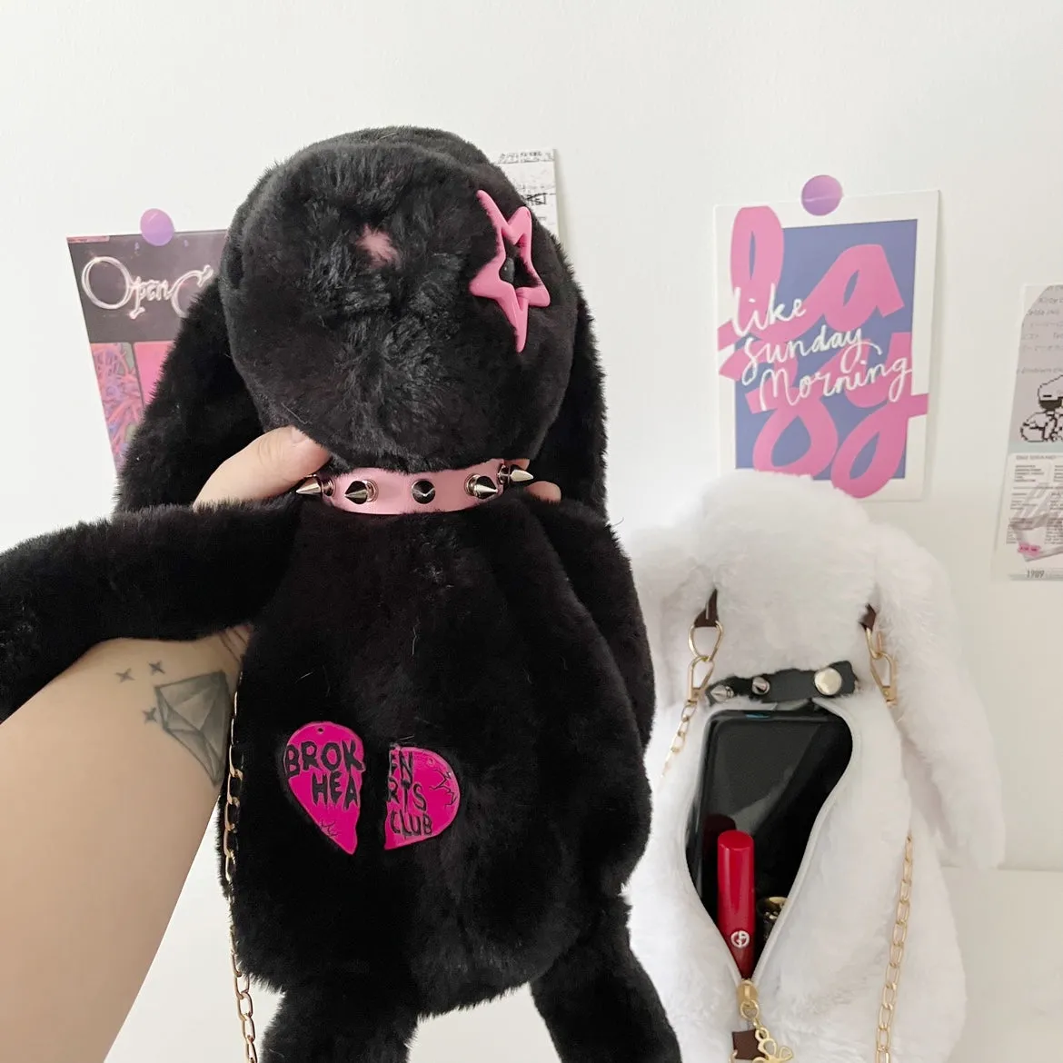 Mooncat Plush Bunny Crossbody Bag