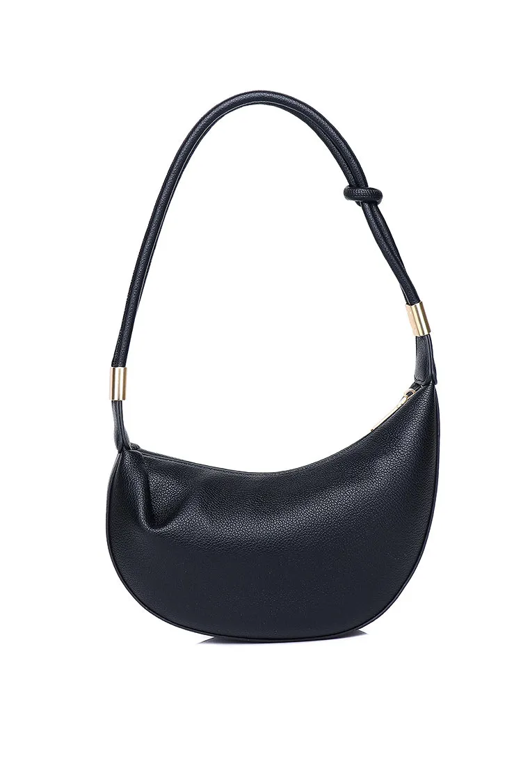 Nadia Knotted Shoulder Bag (Black)