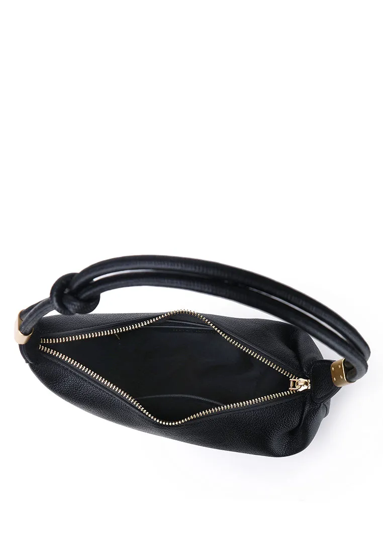 Nadia Knotted Shoulder Bag (Black)