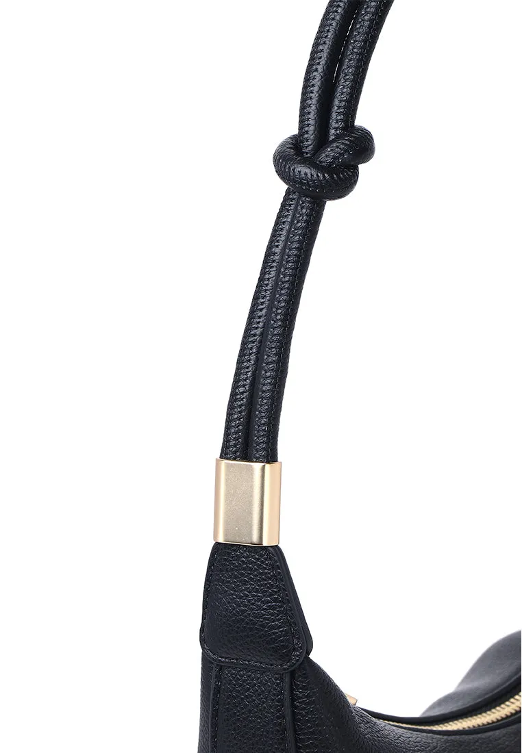 Nadia Knotted Shoulder Bag (Black)