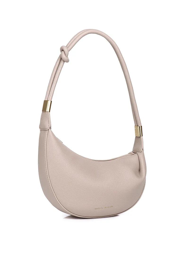 Nadia Knotted Shoulder Bag (Nude)