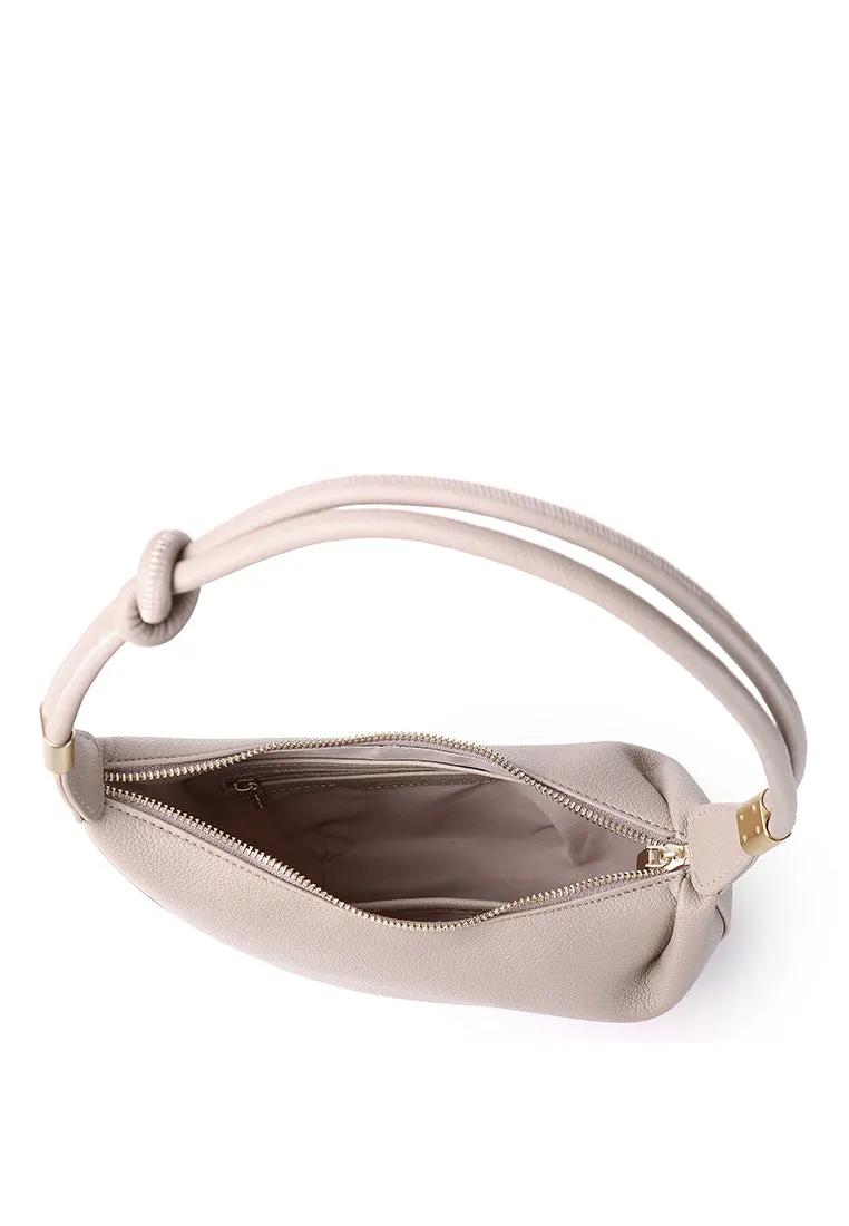 Nadia Knotted Shoulder Bag (Nude)