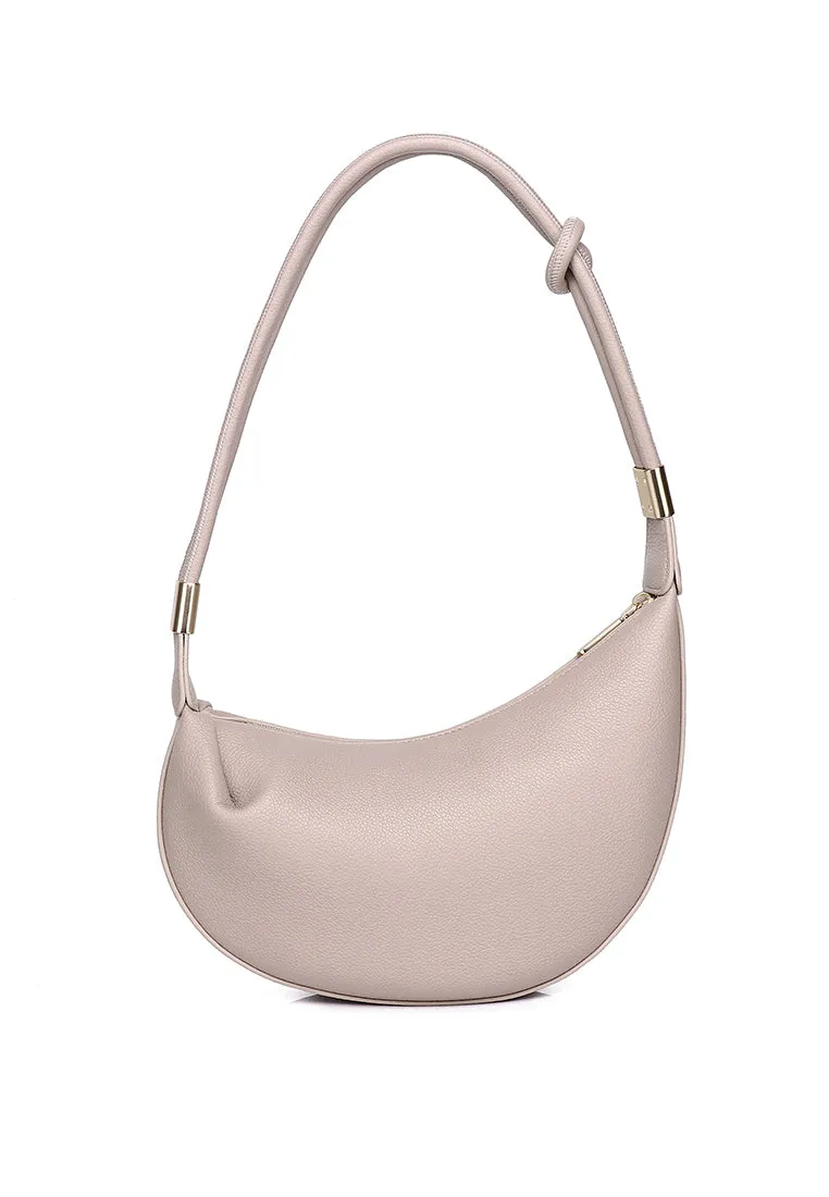 Nadia Knotted Shoulder Bag (Nude)