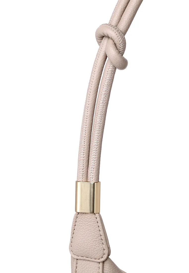 Nadia Knotted Shoulder Bag (Nude)
