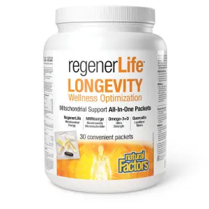 Natural Factors Longevity Wellness Optimization, RegenerLife 30 Packets
